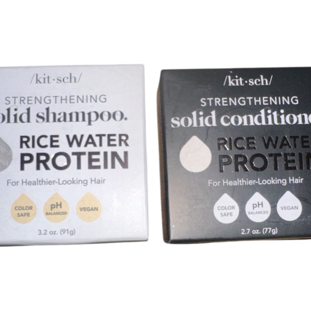 Kitsch Rice Protein Shampoo and Conditioner Bar Hair Growth & Strengthen…